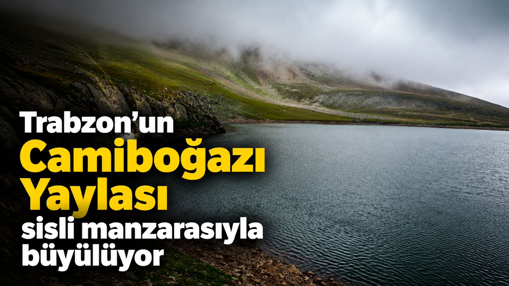 Trabzon’un Camiboğazı Yaylası sisli manzarasıyla büyülüyor