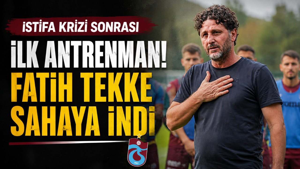 Trabzonspor’da istifa krizi sonrası ilk antrenman! Fatih Tekke sahaya indi
