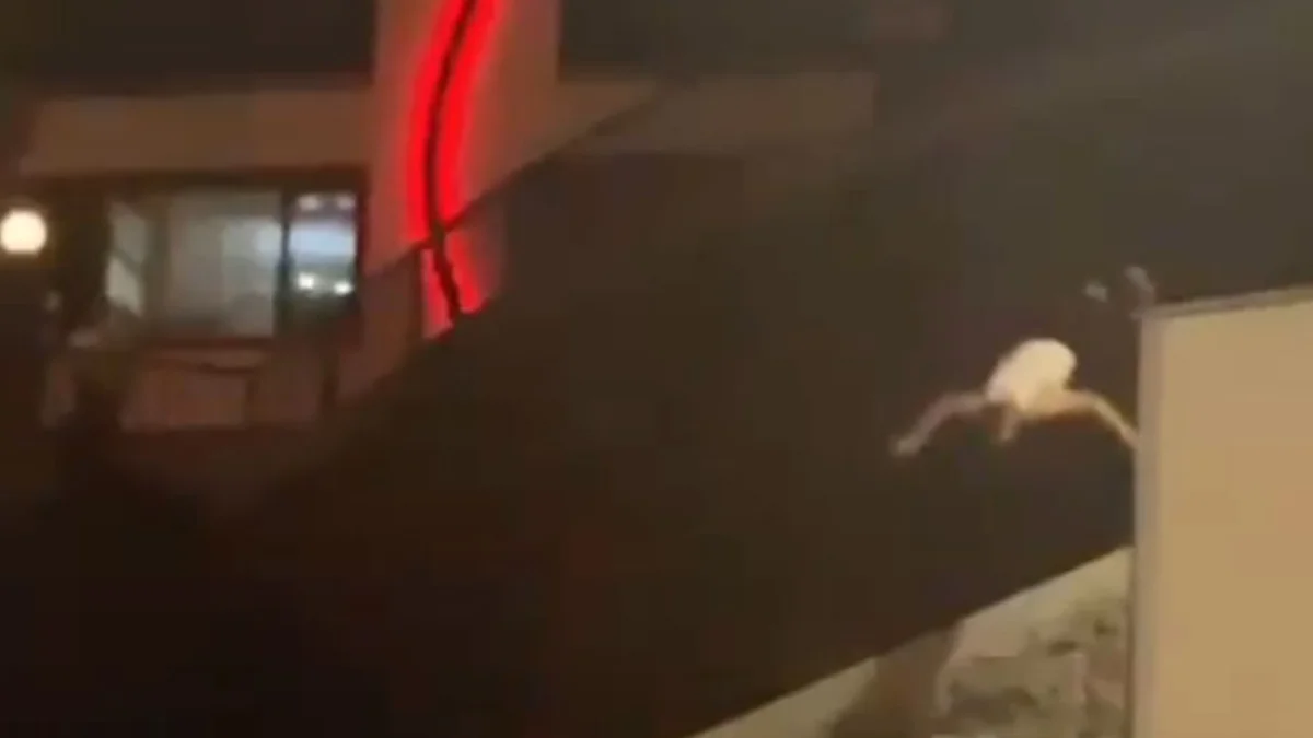 Akçaabat’ta intihar girişimi! Atlama yatağı hayat kurtardı
