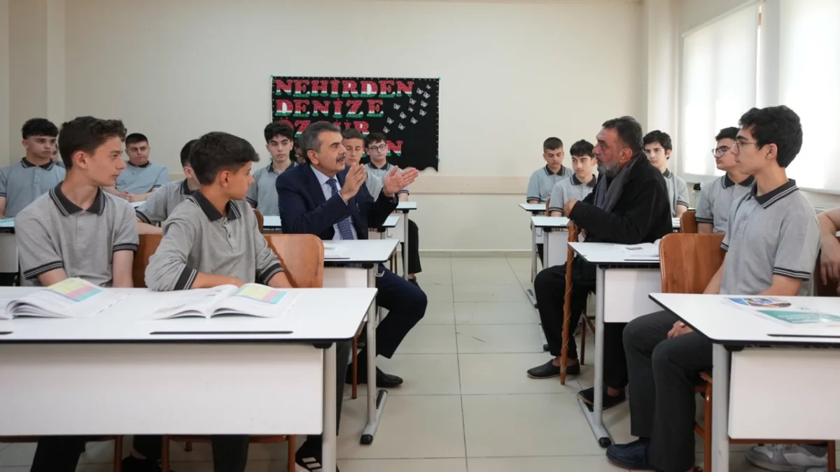 Bakan Yusuf Tekin, Rize'de mezun olduğu okulda öğrencilerle buluştu