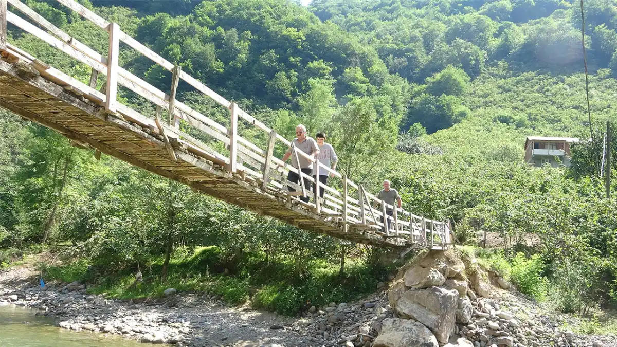 Giresun'da eski köprü vatandaşlara korku yaşatıyor!