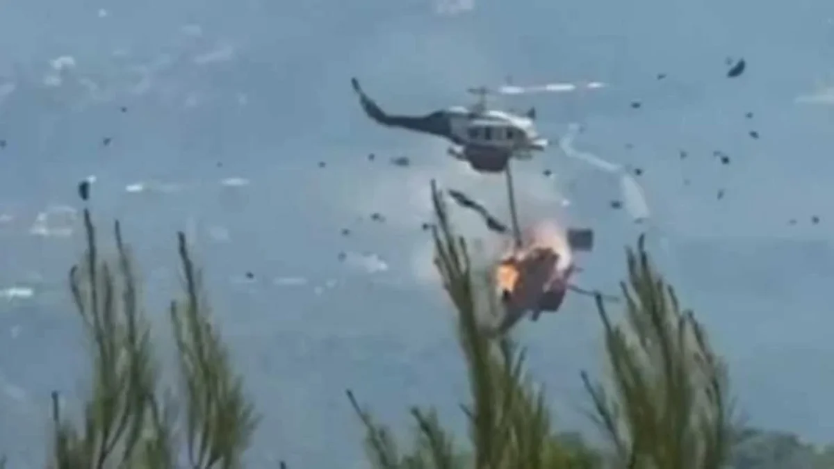 Komşuda yangın faciası: Havada çarpışan helikopterlerden acı haber