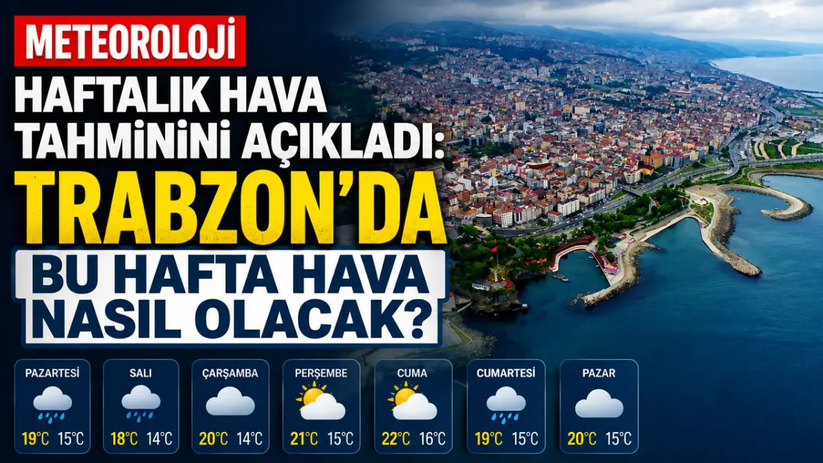 Meteoroloji haftalık hava tahminini açıkladı: Trabzon'da bu hafta hava nasıl olacak?