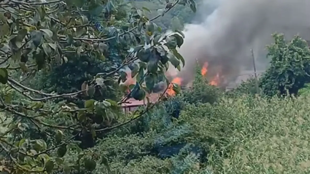 Ordu'da çatı katı yangınında 1 ton fındık kül oldu
