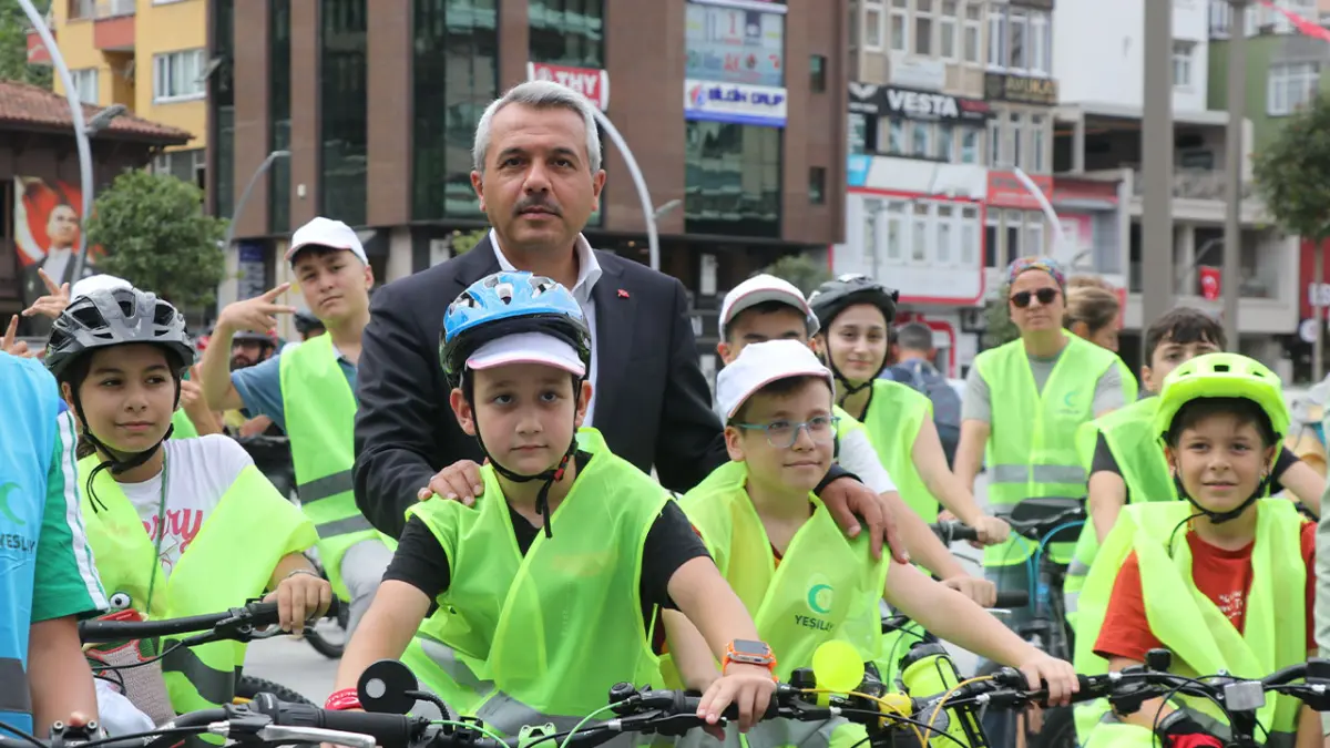Rize’de 30 Ağustos Zafer Bayramı’na bisikletli kutlama