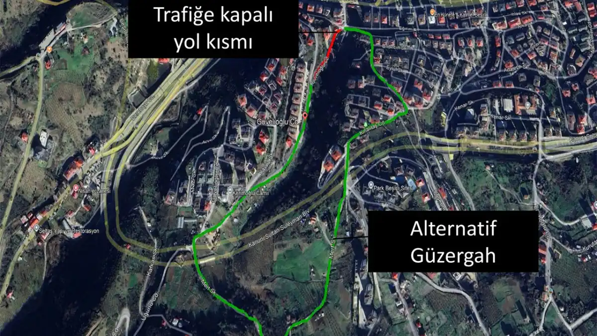 Trabzon Büyükşehir duyurdu:  O mahallede yol trafiğe kapatılacak