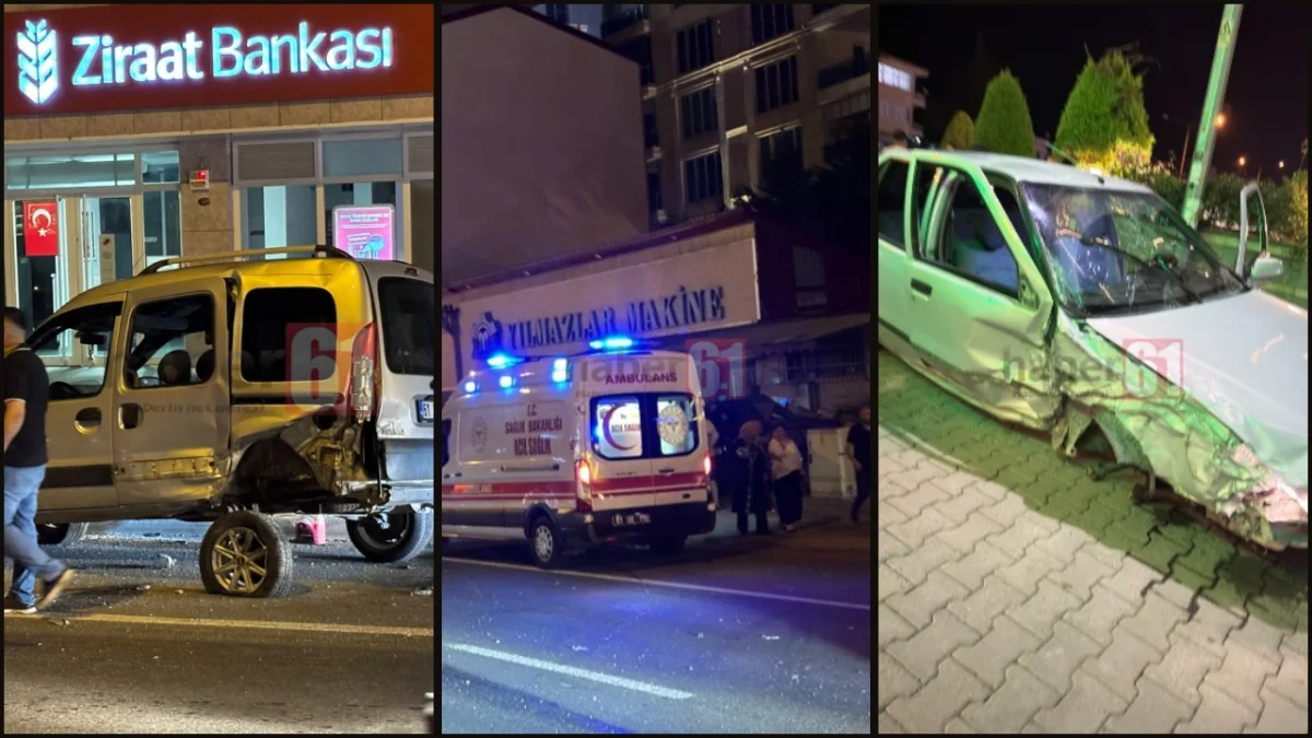 Trabzon'da makas atan sürücü zincirleme kazaya neden oldu