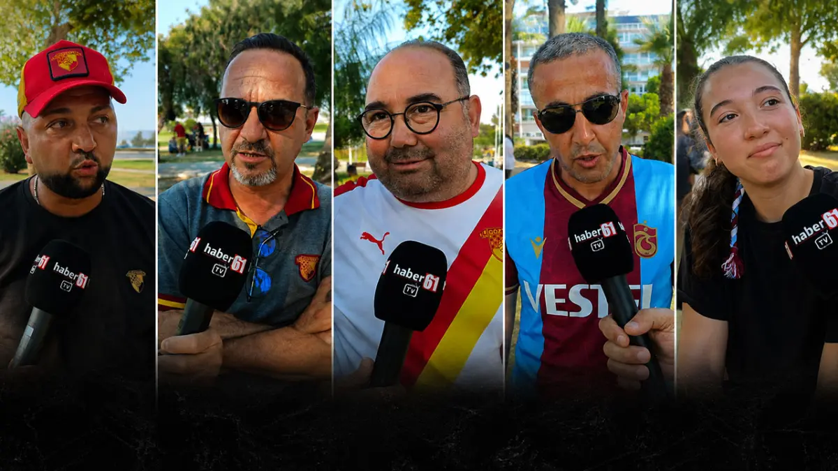 Trabzonspor-Göztepe maçında taraftarlardan dostluk mesajları