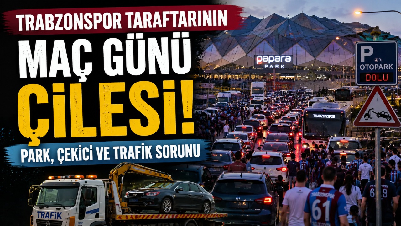 Trabzonspor taraftarının maç günü çilesi! Park, çekici ve trafik sorunu