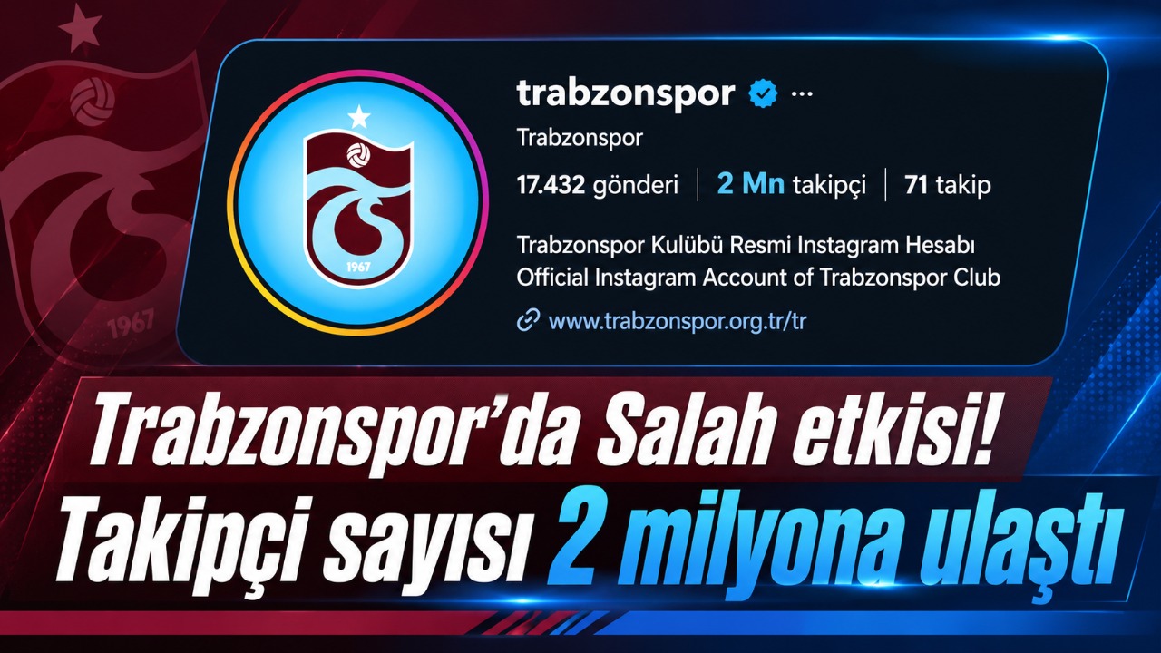 Trabzonspor’da Salah etkisi! Takipçi sayısı 2 milyona ulaştı