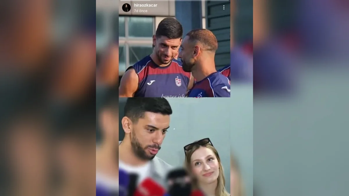 Trabzonsporlu futbolcunun eşinden Esprili Salah paylaşımı