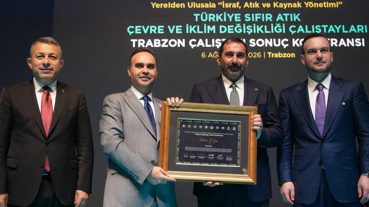 Trabzonspor’un çevre projesine Bakan Kacır’dan teşekkür belgesi