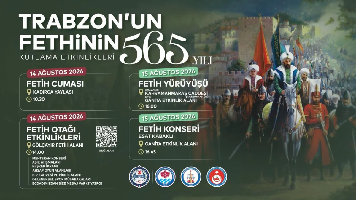 Trabzon’un fethinin 565’inci yılı kutlanacak: Ücretsiz otobüs kaldırılacak