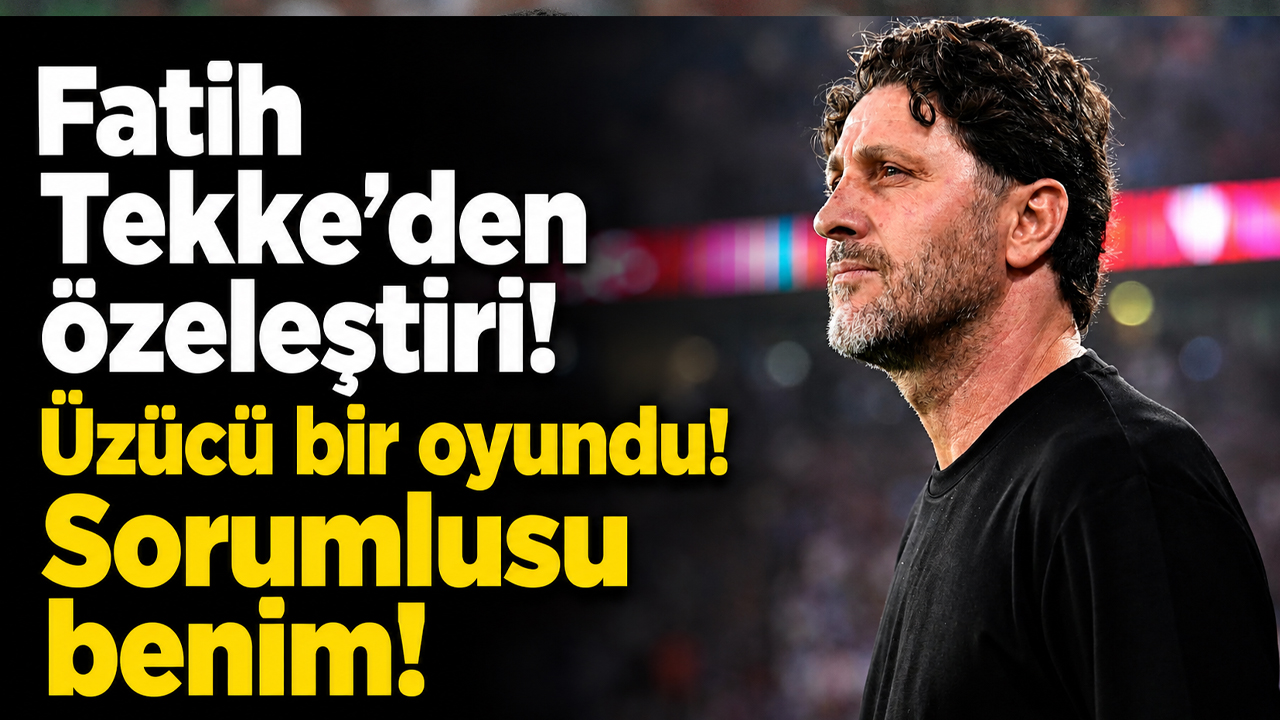 Fatih Tekke’den Amed SK mağlubiyeti sonrası özeleştiri! “Sorumlusu benim”