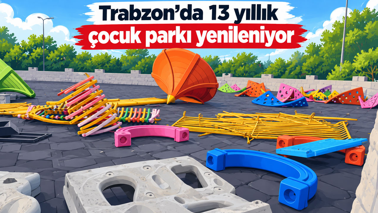 Trabzon’da 13 yıllık çocuk parkı yenileniyor