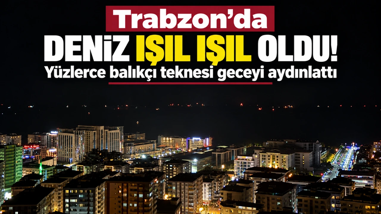 Trabzon’da deniz ışıl ışıl oldu! Yüzlerce balıkçı teknesi geceyi aydınlattı