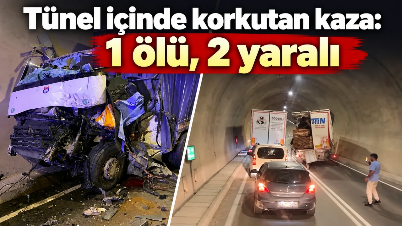 Tünel içinde korkutan kaza: 1 ölü, 2 yaralı
