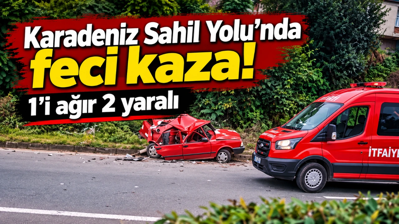 Karadeniz Sahil Yolu’nda feci kaza! 1’i ağır 2 yaralı