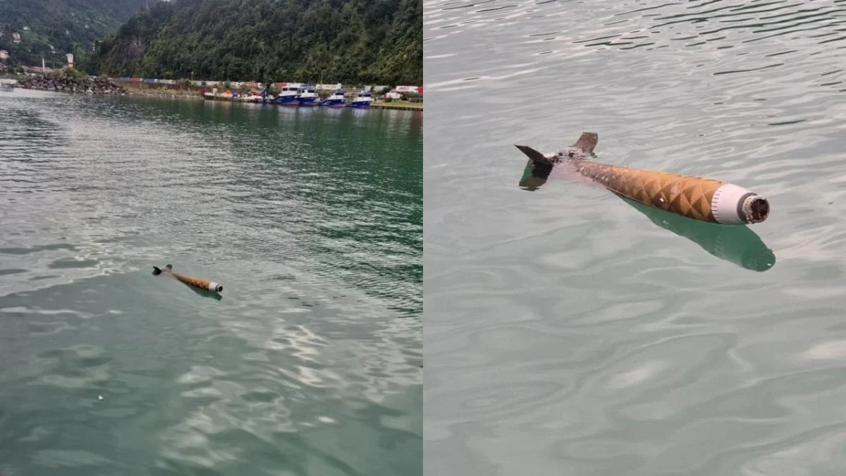 Artvin'de deniz yüzeyinde roket benzeri cisim alarmı!