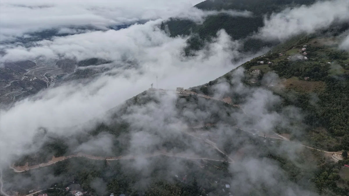 Artvin'de sis etkili oldu, ortaya seyirlik görüntüler çıktı