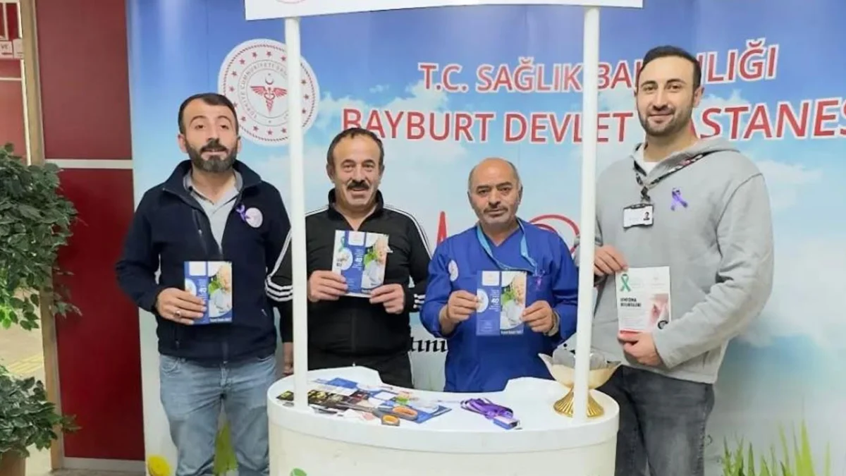 Bayburt Devlet Hastanesinde kanser farkındalığı için bilgilendirme