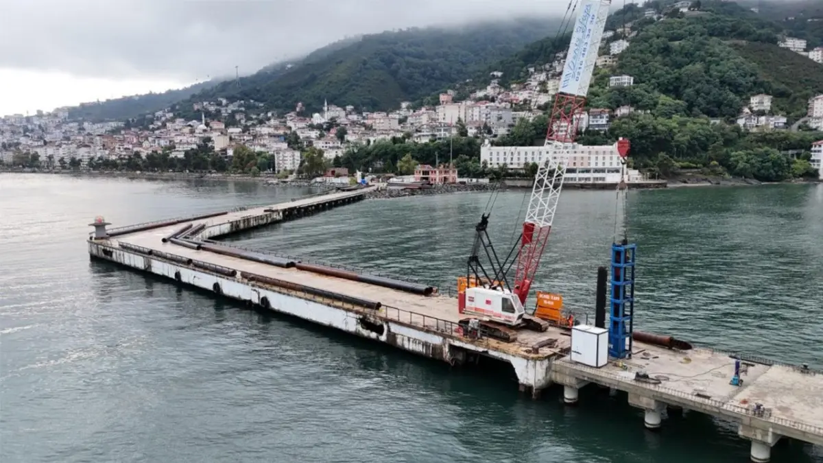 Ordu Atatürk Rıhtımı 140 metre uzatıldı, çalışmalar hız kazandı
