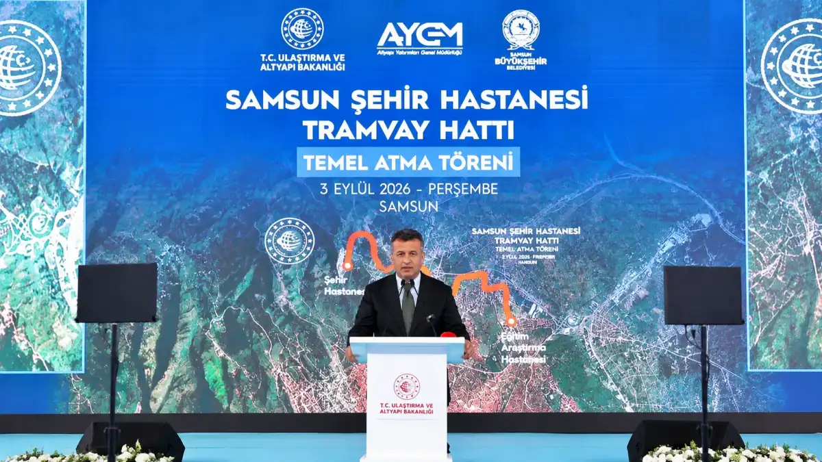 Samsun’da Şehir Hastanesi tramvay hattının temeli atıldı