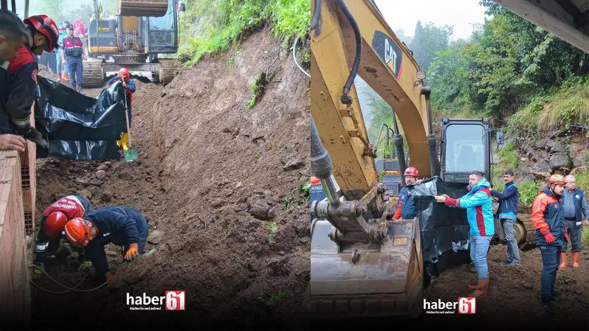 Trabzon’da toprak kayması! Toprak altında kalan vatandaştan acı haber