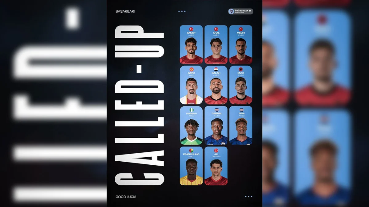 Trabzonspor’dan 11 oyuncuya milli davet