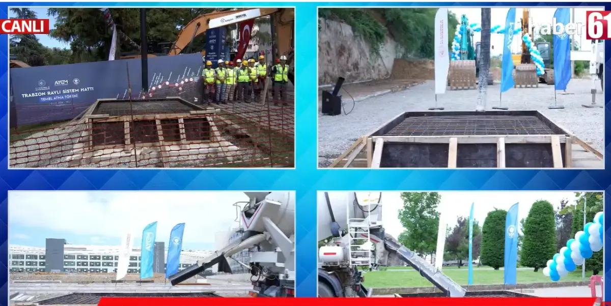Trabzon’un 50 yıllık hayalinde tarihi adım! Raylı sistem için 4 noktada ilk kazma vuruldu
