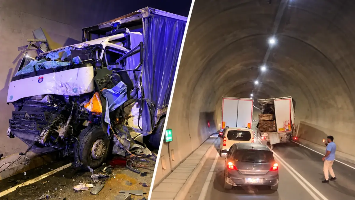 Tünel içinde korkutan kaza: 1 ölü, 2 yaralı