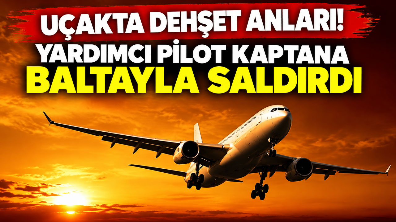 Uçakta dehşet anları! Yardımcı pilot kaptana baltayla saldırdı
