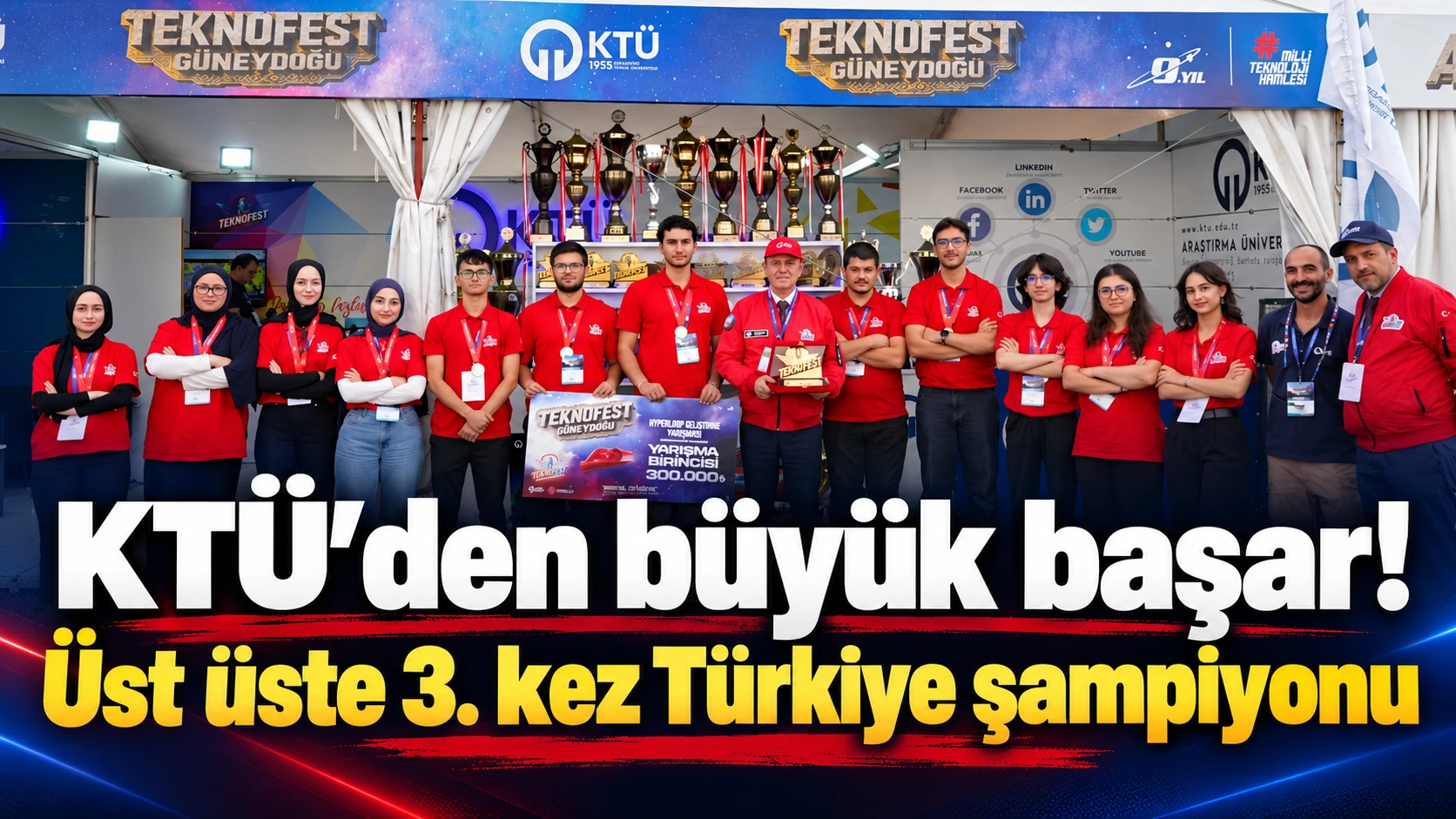 KTÜ’den büyük başarı! Üst üste 3. kez Türkiye şampiyonu
