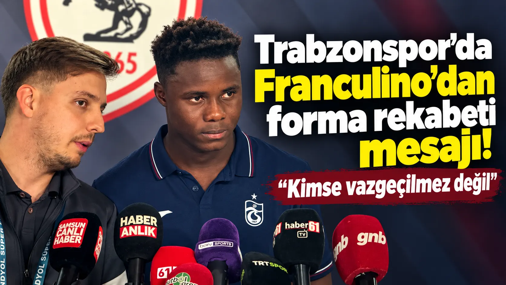 Trabzonspor’da Franculino'dan forma rekabeti mesajı! "Kimse vazgeçilmez değil"
