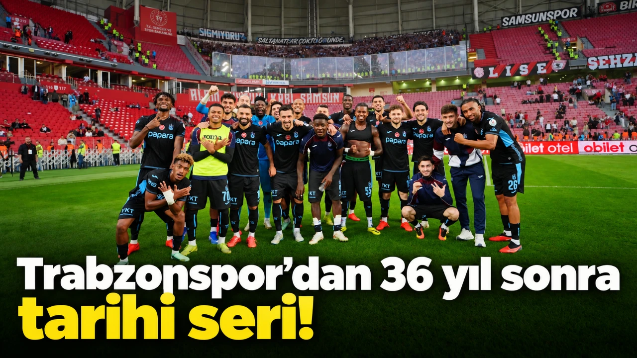 Trabzonspor’dan 36 yıl sonra tarihi seri!