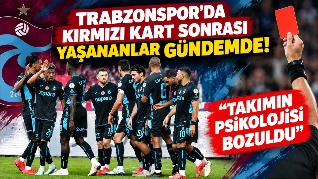 Trabzonspor'da kırmızı kart sonrası yaşananlar gündemde! “Takımın psikolojisi bozuldu”