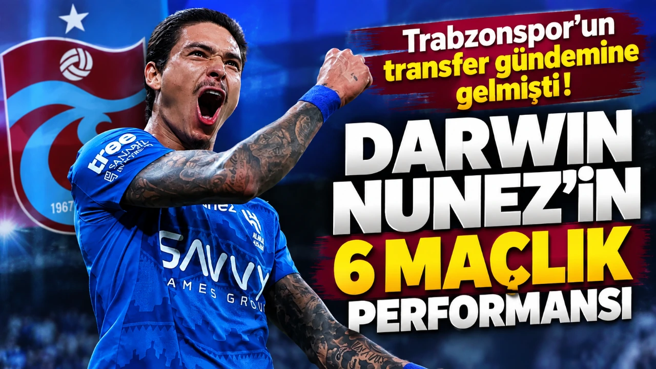 Trabzonspor'un transfer gündemine gelmişti! Darwin Nunez'in 6 maçlık performansı