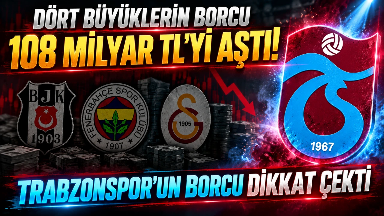 Dört büyüklerin borcu 108 milyar TL'yi aştı! Trabzonspor'un borcu dikkat çekti