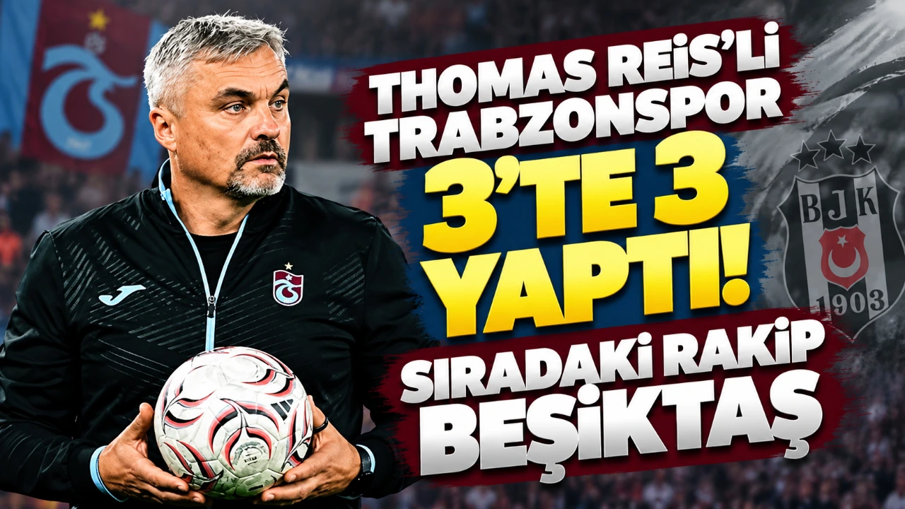 Thomas Reis'li Trabzonspor 3'te 3 yaptı! Sıradaki rakip Beşiktaş