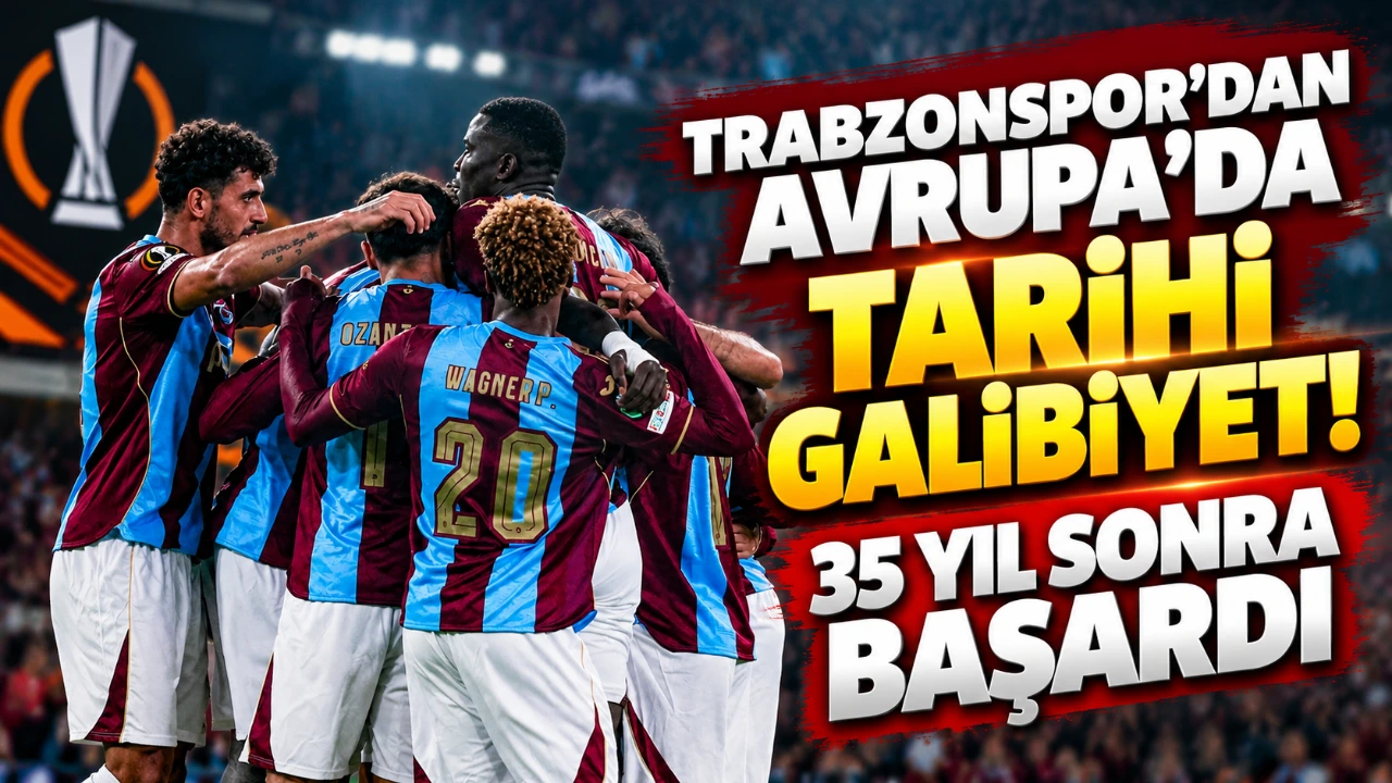 Trabzonspor'dan Avrupa'da tarihi galibiyet! 35 yıl sonra başardı