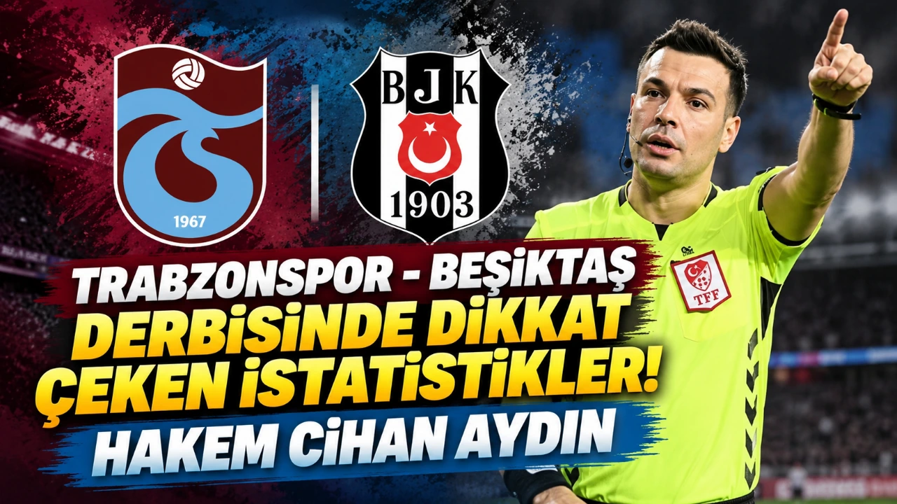 Trabzonspor - Beşiktaş derbisinde dikkat çeken istatistikler! Hakem Cihan Aydın