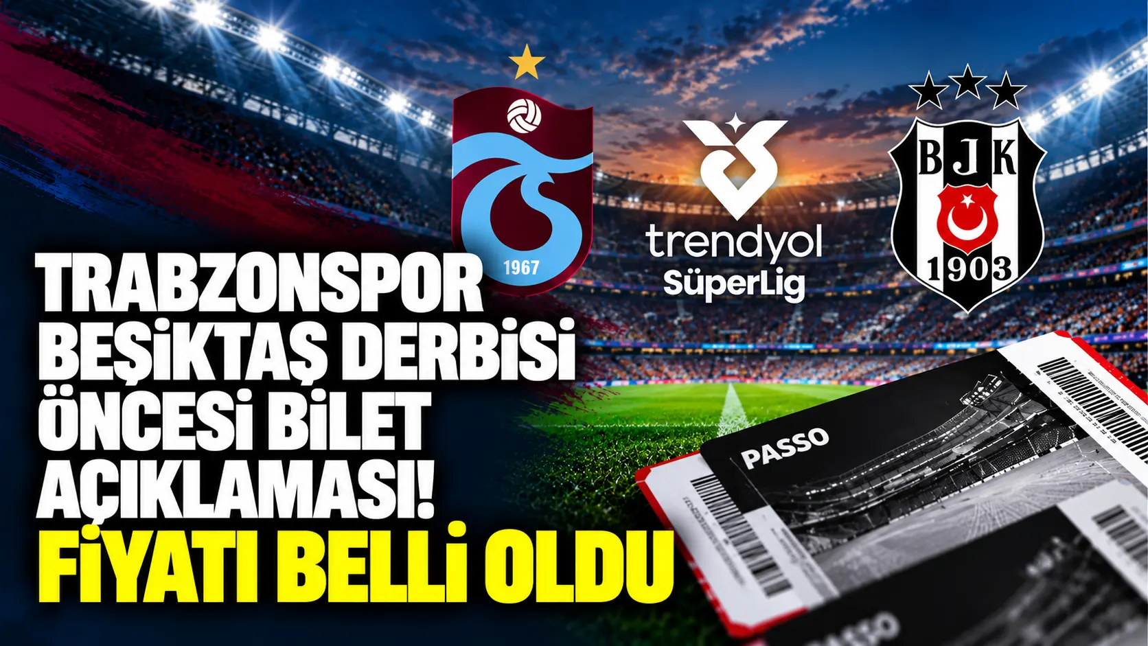 Trabzonspor-Beşiktaş derbisi öncesi bilet açıklaması! Fiyatı belli oldu