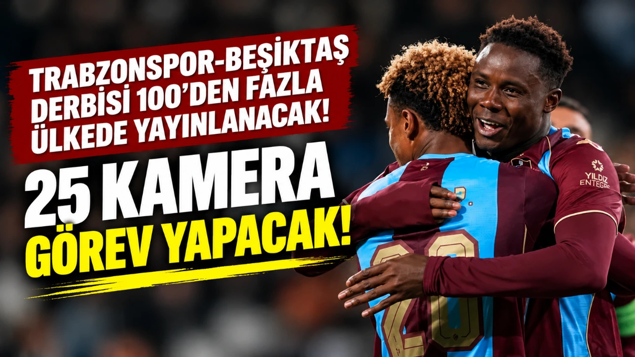 Trabzonspor-Beşiktaş derbisi 100'den fazla ülkede yayınlanacak! 25 kamera görev yapacak