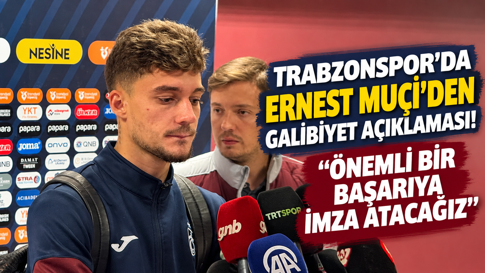 Trabzonspor'da Ernest Muçi'den galibiyet açıklaması! "Önemli bir başarıya imza atacağız"