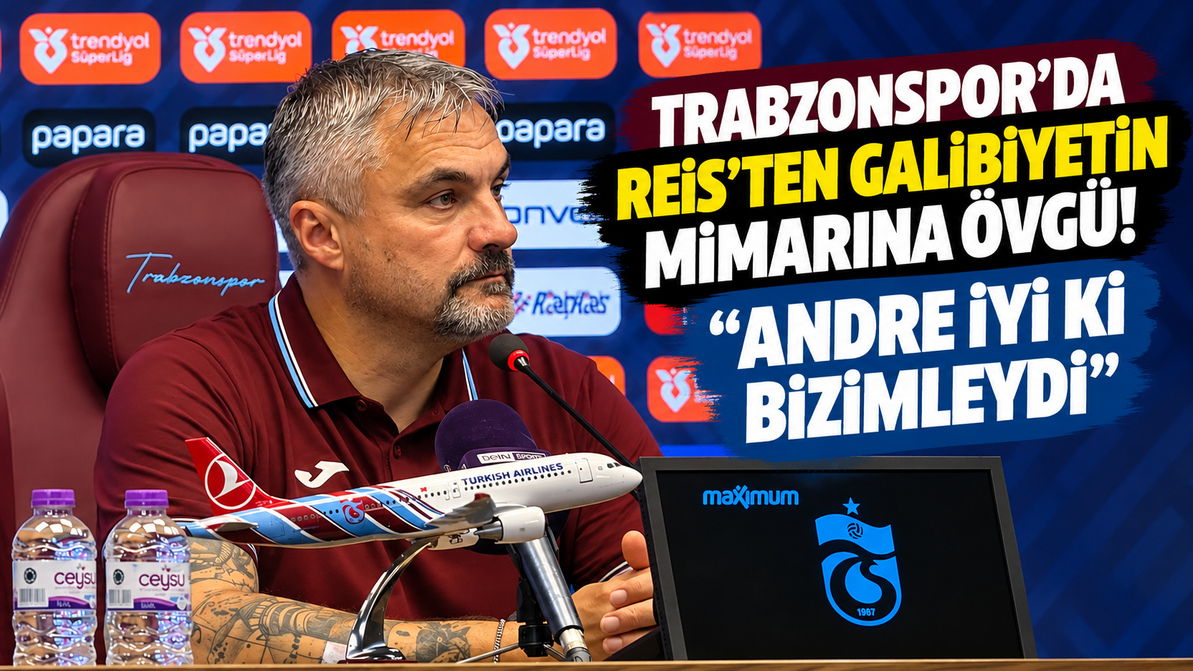 Trabzonspor'da Reis'ten galibiyetin mimarına övgü! "Andre iyi ki bizimleydi"