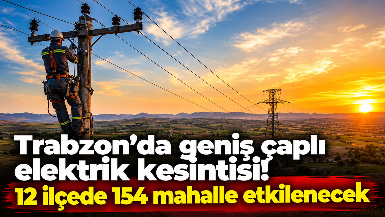 Trabzon’da geniş çaplı elektrik kesintisi! 12 ilçede 154 mahalle etkilenecek