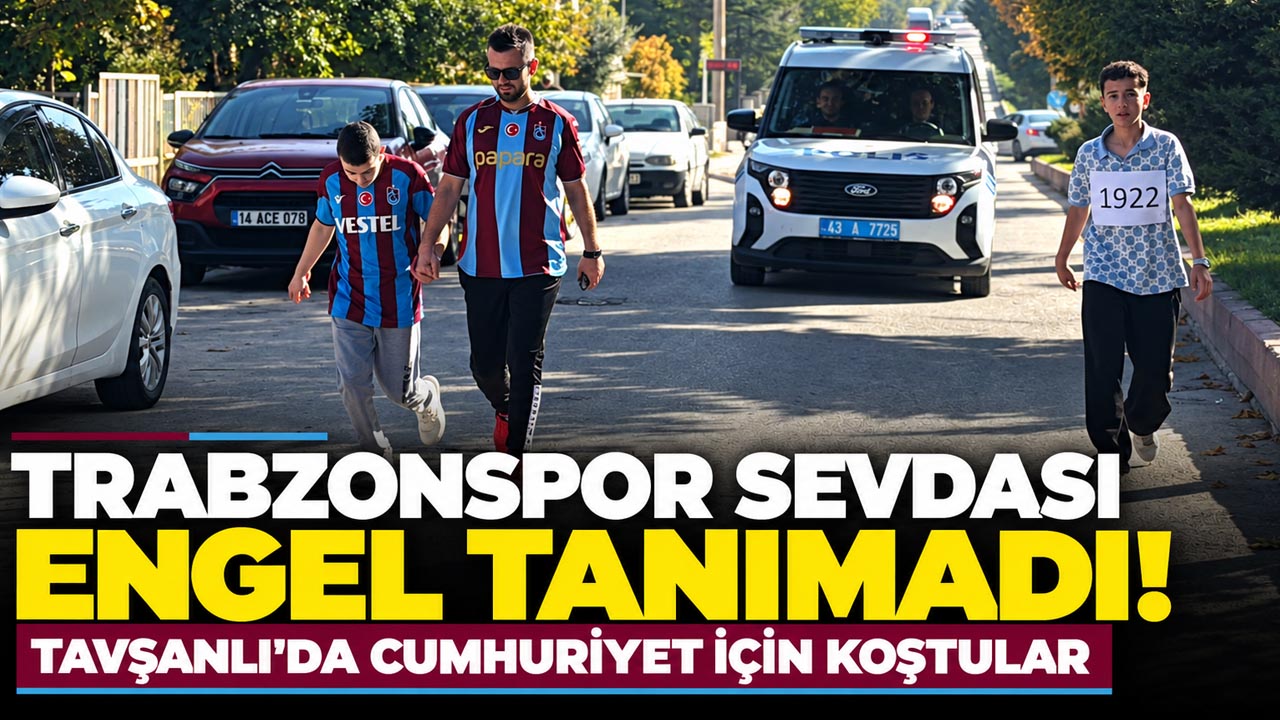 Trabzonspor sevdası engel tanımadı! Tavşanlı’da Cumhuriyet için koştular