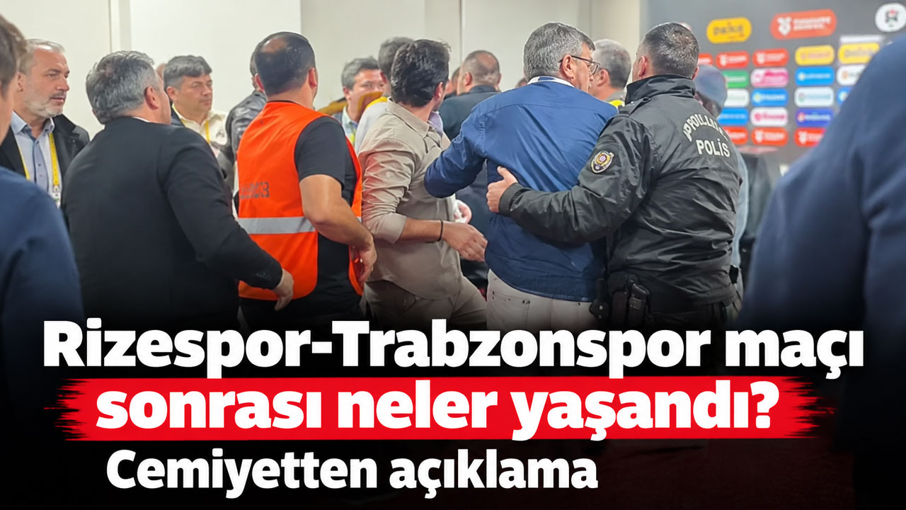 Rizespor-Trabzonspor maçı sonrası neler yaşandı? Cemiyetten açıklama