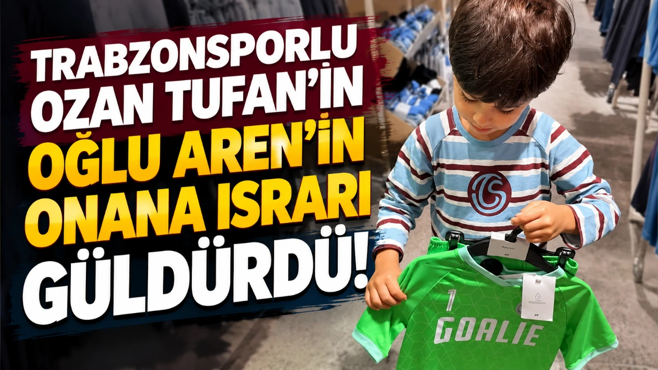 Trabzonsporlu Ozan Tufan’ın oğlu Aren’in Onana ısrarı güldürdü!