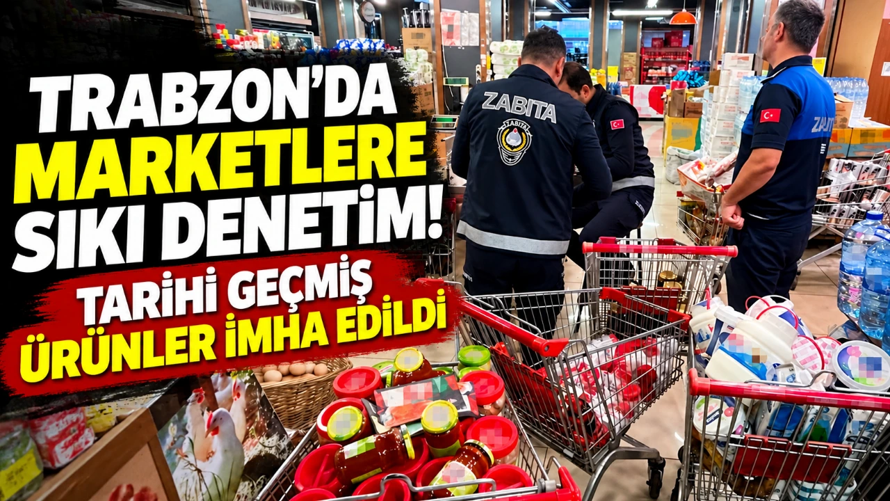 Trabzon’da marketlere sıkı denetim! Tarihi geçmiş ürünler imha edildi